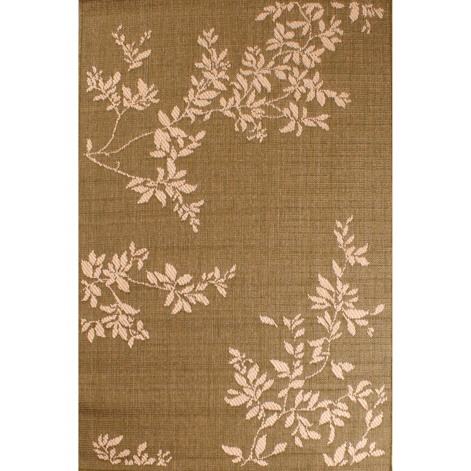 Outdoor Leaves Rugs In Green By Rugstyle